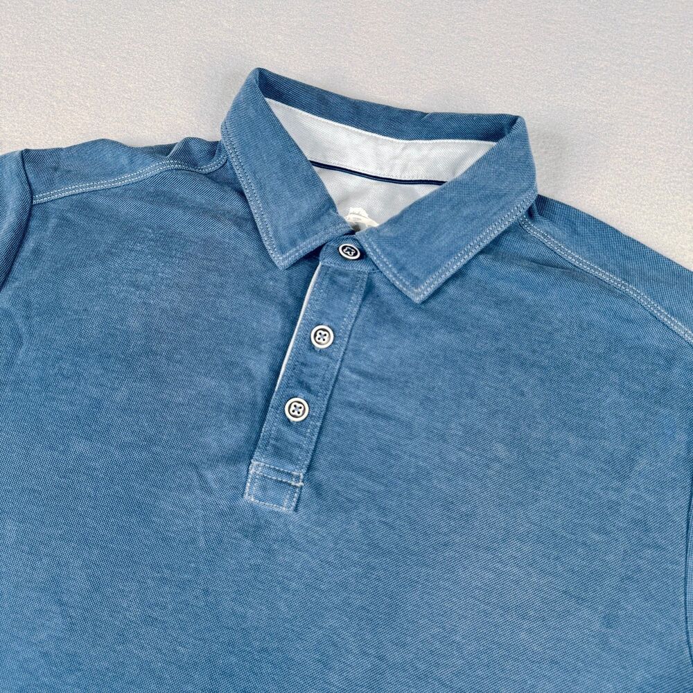 Tommy Bahama Shoreline Surf Men's Blue Short Sleeve Polo Shirt , Size Medium